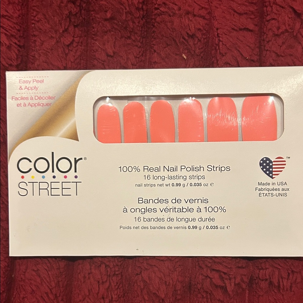 Color Street Vibrant Caribbean Coral Nail Strips